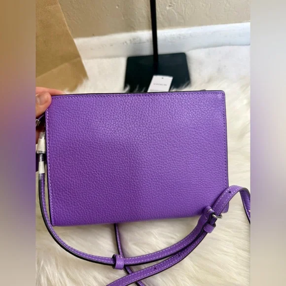 Coach Lavender Crossbody Bag with Silver Details - Picture 5 of 10